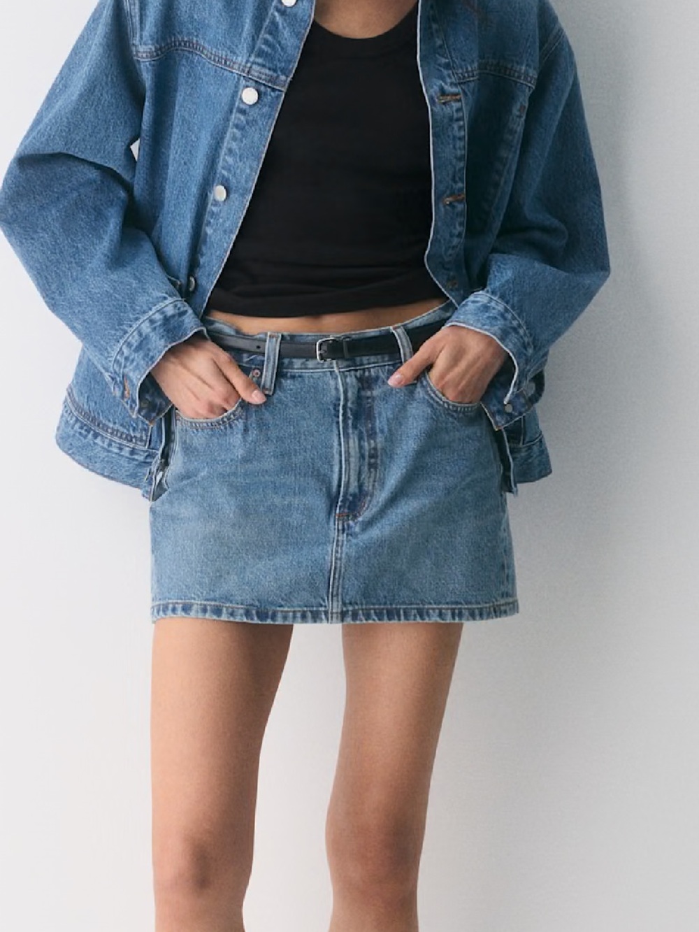 Aritzia Denim Forum The 90s Ricci Denim Skirt 24